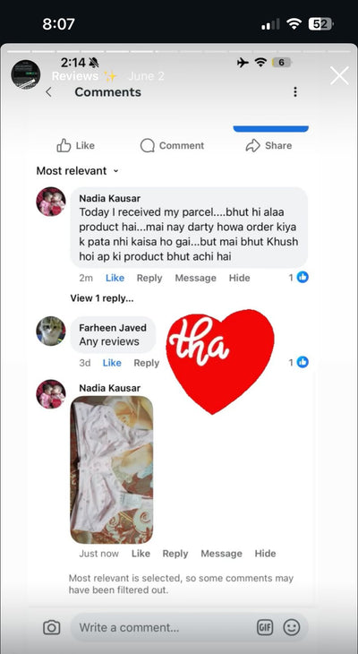 Customer review screenshot
